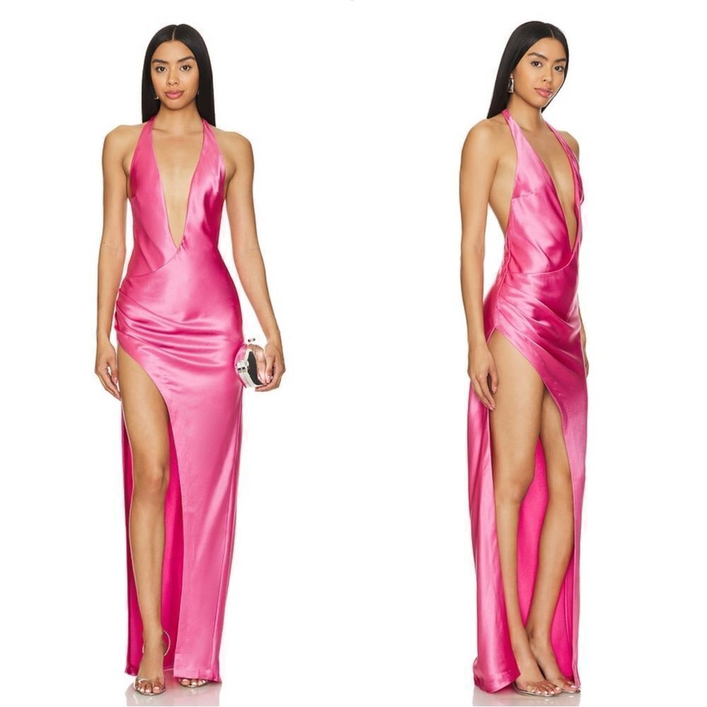 NWT RETROFÊTE Valeria open back dress in Candy pink